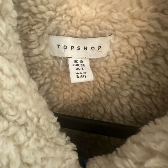 Topshop Sherpa Demin Jacket - Picture 4 of 4